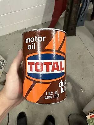 Vintage 1 Quart Total Dura Lube Motor Oil Can Full Leonard Oil • $29.99