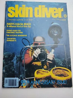 Vintage SKIN DIVER MAGAZINE December 1976 Magazine. 25th Anniversary Issue • $11.99