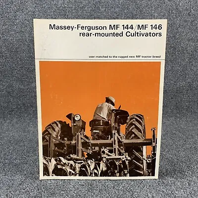 Vintage Massey-Ferguson Tractor Brochure MF 144 / MF 146 Cultivators Agriculture • $12.97