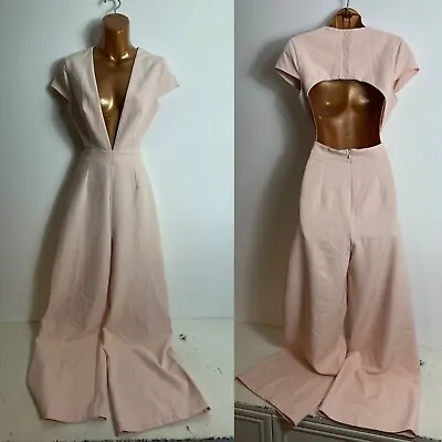 Asos Size 6 Blush Pink Wide Leg Jumpsuit Pantsuit Palazzo Pants Party Formal • £20