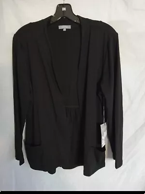 New Habitat Shawl Jacket Large Black Washable Travel Packable Career Cocktail  • $29