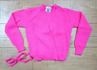 Ballet Warm-Up  Wrap Over Cardigan Bubblegum Pink - 3 - Adult 10 - 34  - Small • £5.99