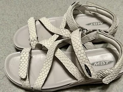 MBT Kiburi 12 Women's Dress Sandal (3 Way Hook & Loop Strap Blk Or White Snake) • $98