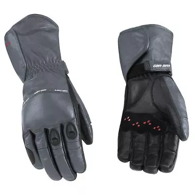 Can-Am Spyder Motorcycle New OEM Leather Riding Gloves Grey Long Medium M Med • $25