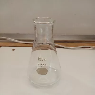 Glass Beaker 125ML KIMAX Made In USA Collectible Science Medicine Lab VINTAGE • $18.55