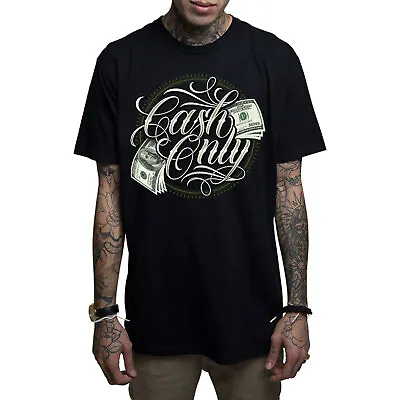 Mafioso Men's Cash Only Black Short Sleeve T Shirt Clothing Apparel Tattoo Sk... • $26.24