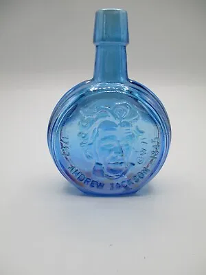 $4.99 • Buy Wheaton Mini Presidential Bottle, Blue Carnival Glass, Andrew Jackson, 1971