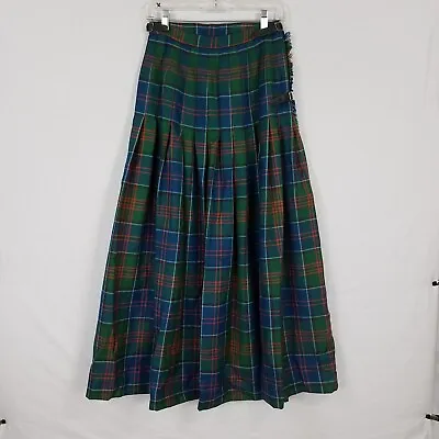 Jonathan Ross Kilt Plaid Long Skirt Wrap Buckle Closure Tartan 27  Waist Women's • $36