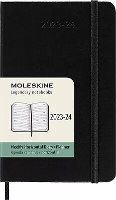 Moleskine Daily Planner 2023-2024 18-Month Agenda Hard Back Daily Planner Black • $24.02