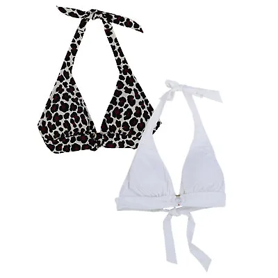 Michael Kors Women's Swim Ring Front Bikini Bathing Suit Top Swimsuit M L Xl New • $39.99