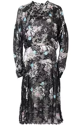 Preen By Thornton Bregazzi Floral Print Satin Midi Dress Large • $273.80