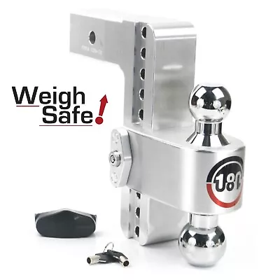 Weigh Safe CTB8-2.5 180° Adjustable 8  Drop Hitch Ball For 2.5  Shaft & Key Lock • $284