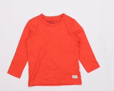 £5 • Buy Blue Zoo Boys Red  Cotton Basic T-Shirt Size 3-4 Years Round Neck Pullover  