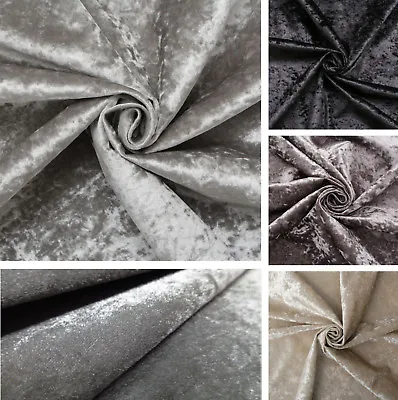 £5.99 • Buy Premium CRUSHED VELVET FABRIC Craft Upholstery Stretch Material 150cm Extra Wide