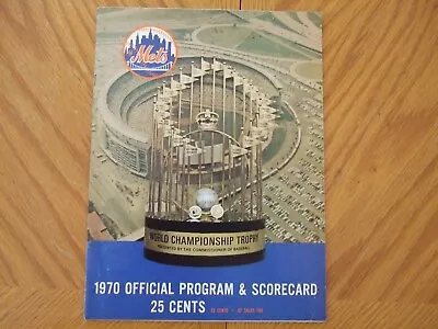 Original Vintage 1970 New York Mets Team Program Scorecard Mets Vs Cubs • $6