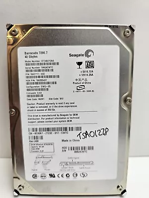 Seagate Barracuda 7200.7 40GB 3.5  IDE/ATA 7200RPM ST340014A Hard Drive HDD A • £10