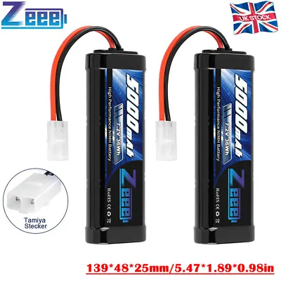 2X Zeee 7.2V NiMH Battery 5000mAh Tamiya Rechargeable For RC Car Boat Truck UAV • £43.99