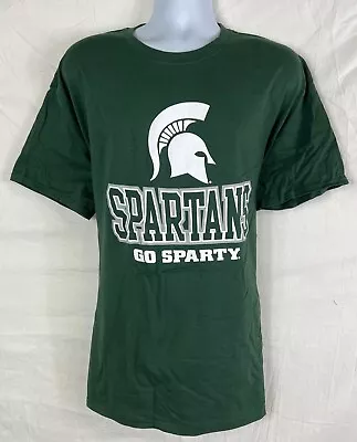 Michigan State Spartans Ncaa Men's Green  Go Sparty  T-shirt Small Free Ship • $9.99