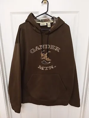 Gander Mountain Brown Camo Hoodie Sz XL Loose Fit • $34