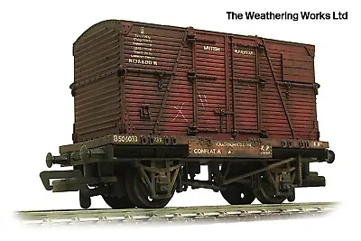 £24.99 • Buy Bachmann BR Conflat Flat Wagon + Container Load *PRO WEATHERED LOOK