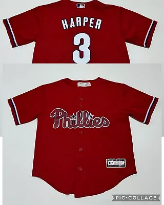 Majestic Philadelphia Phillies Bryce Harper Jersey Youth Child Toddler M 5/6 • $49.99