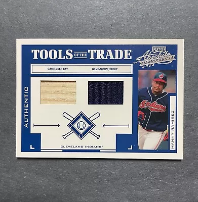 2004 Absolute Memorabilia Tools Of The Trade Manny Ramirez Jersey And Bat /250 • $12
