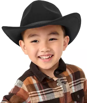 Western Cowboy Cowgirl Hat For Kids Classic Felt Rodeo (For Kids 3-7 Years) • $26.53