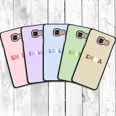 Personalised Pastel Name Case - Samsung GALAXY A-Series Phone Hard Cover Initial • £6.95