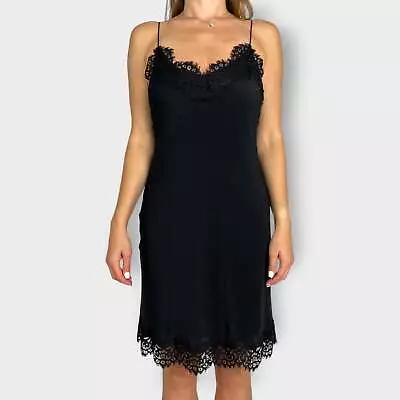 Zimmermann Black Silk Slip Dress 0 ~ AU8 • $228