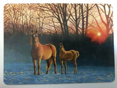 $1.50 • Buy HORSES. Mother Mare Love Baby Foal. Paddock Barn SINGLE Swap Playing Card Lot #3