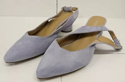 SIMPLY BE Ladies Light Purple Round Heel Velvet-Like Ankle Strap Shoes 7- CG B64 • £7.99