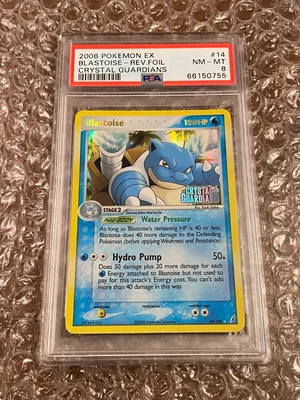 $64.95 • Buy PSA 8 Blastoise Reverse Holo Rare EX Crystal Guardians 2006 Pokemon Card #14