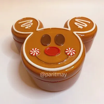 Disney Mickey Mouse Gingerbread Candy Dish 7  X 7  (NEW IN BOX) • $26.99