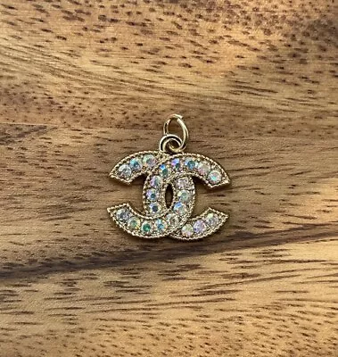 Chanel Gold Rainbow Crystal Charm ; 25mm • $20