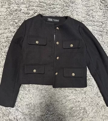 ZARA CROPPED FLAP JACKET SIZE Small • $50