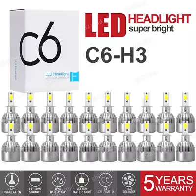 20x H3 LED Fog Driving Lights 240W 6000K Super White Headlight Bulbs Hi/Low Beam • $53.99