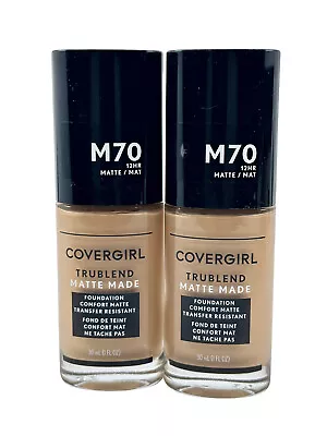 Cover Girl True Blend Matte Made Foundation M70 Sand Beige 1 OZ Set Of 2 • £33.60