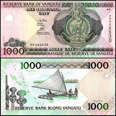 Vanuatu 1000 Vatu 2002 ND P-10c UNC • $18.99