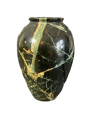 Dark Green Heavy Marble Onyx Decorative Urn Vase 5 1/2  Tall • $50