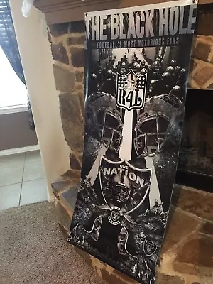 Raider Nation Banner 23  Wide X 53  With Grommets Full Graphic Custom • $45