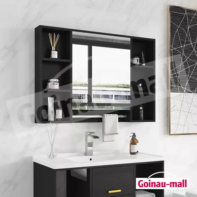 Wall Mounted Bathroom Mirror Cabinet Vanity Medicine Shaver Storage Organiser • $139.39