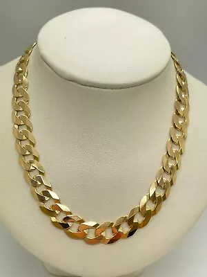 9ct Yellow Solid Gold Curb Chain – 9.3mm – 22  • £1450