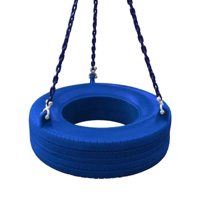 $143.75 • Buy Gorilla Playsets Tire Swing 360° Plastic Seat Material Coated Chains, In Blue