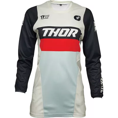 NEW Thor MX Pulse Racer Vintage White Womens Motocross Dirt Bike Riding Jersey • $49