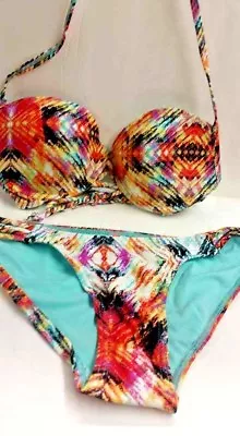 Apollo Women 2 Piece Swimming Suit Multi Color Brand New S M L XL  • $43