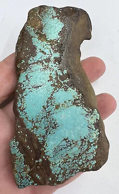 Number 8 Turquoise Old Mine Material Bright Blue Great Spiderweb 455 Carats Slab • $248