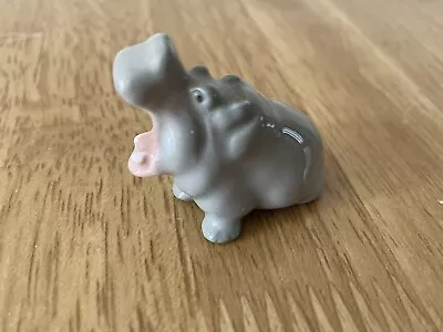 Vintage Lomonosov USSR Miniature Porcelain Hippo Figure - Red Stamp • £7