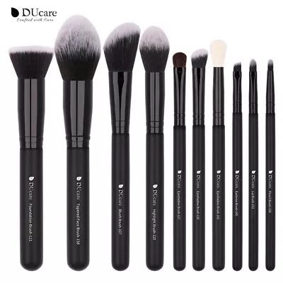 DUcare 10Psc Cosmetics Brushes Professional Powder Foundation Makeup Brush Set • $22.99