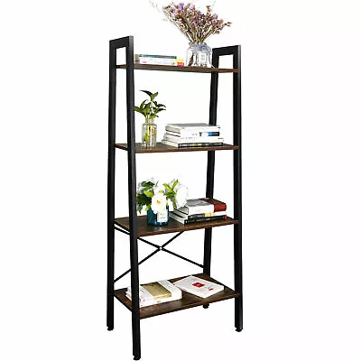 4-Tier Ladder Shelf Stand Storage Rack Plant Flower Bookshelf Bookcase Vintage • $44.58