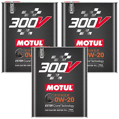 Motul 300V POWER 0W20 Ester Core Racing 4-Stroke Engine Motor Oil 3 X 2 Liter • $102.97